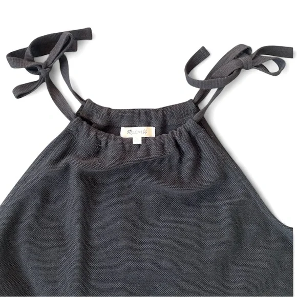 Madewell Black Tie-Shoulder 100% Cotton tank top Size S - Picture 2 of 4